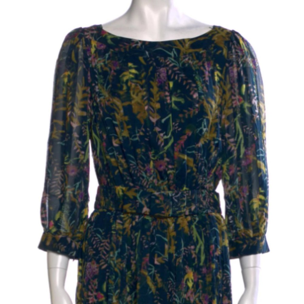 Diane Von Furstenberg Long Sleeve Belted Mini Dress